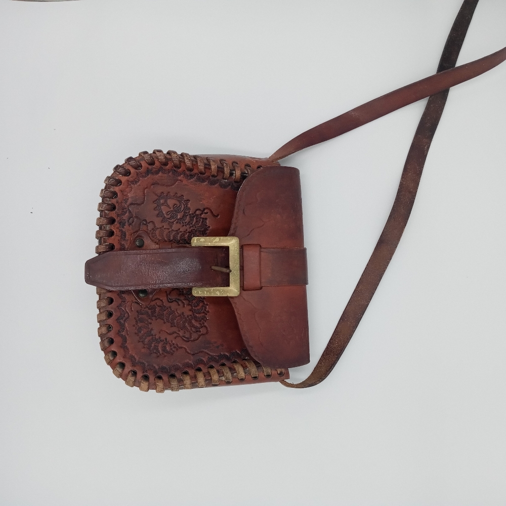 Vintage Handmade Leather Bag - Picture 3 of 13